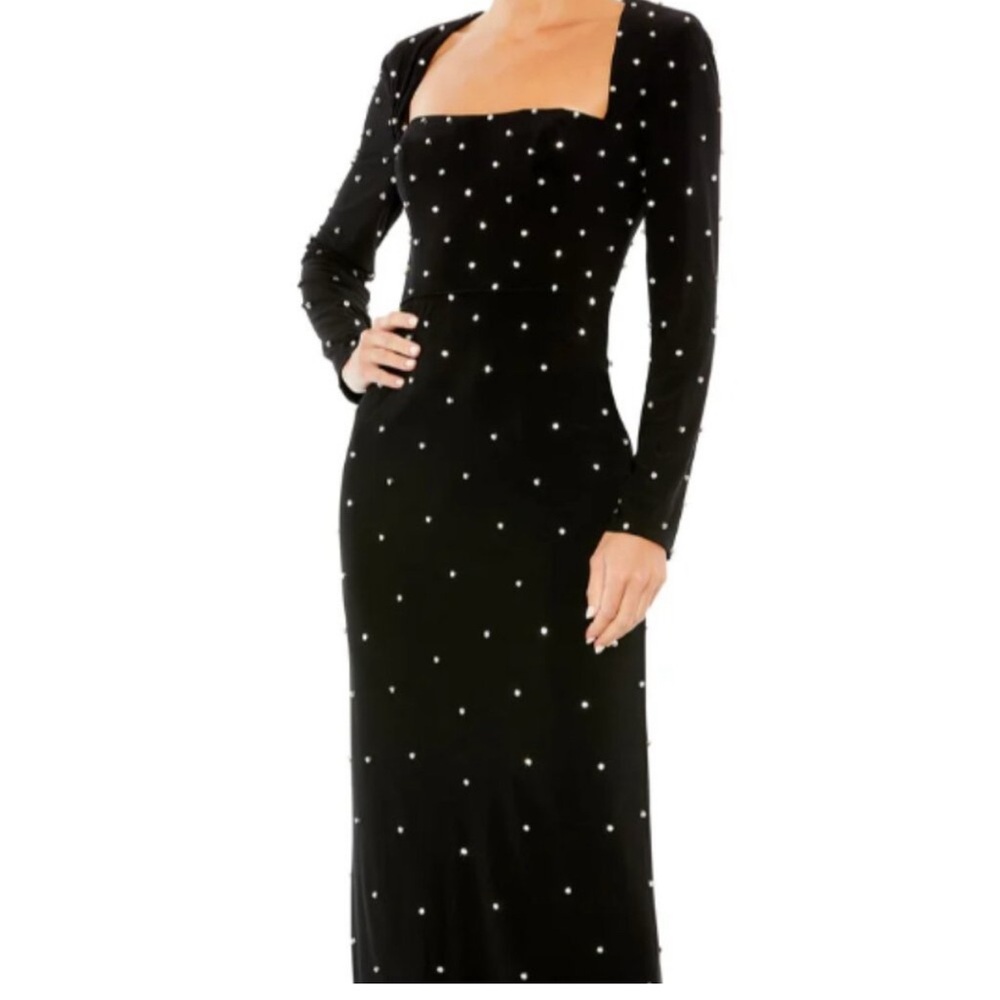 MacDuggal Black with scattered rhinestones Dress